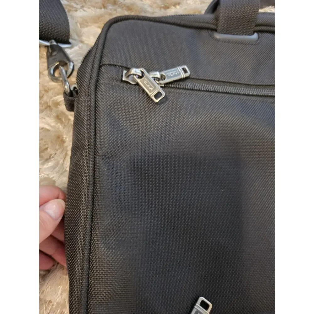 Tumi Men’s Black Ballistic Nylon Zipper Closure Briefcase 2 Way Laptop Bag